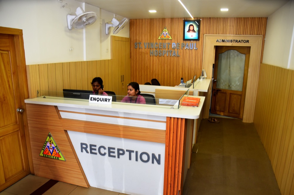 Reception and care team at St. Vincent De Paul Hospital